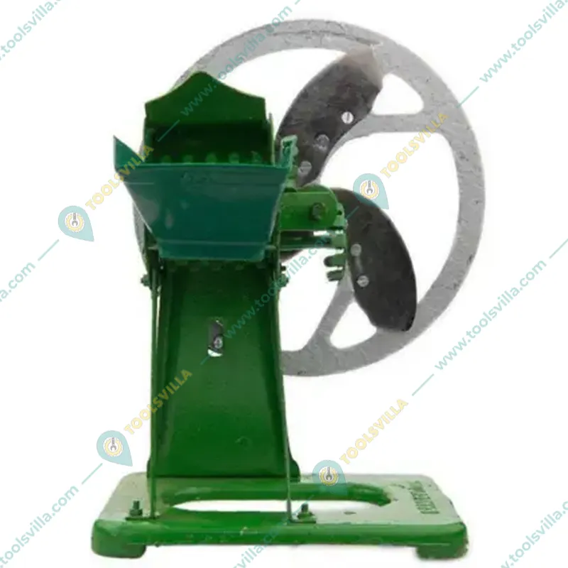 Tabletop Manual SS Blades Chota Tokka Saag Cutter Machine with Curve Stand for Fresh and Dry Leaves