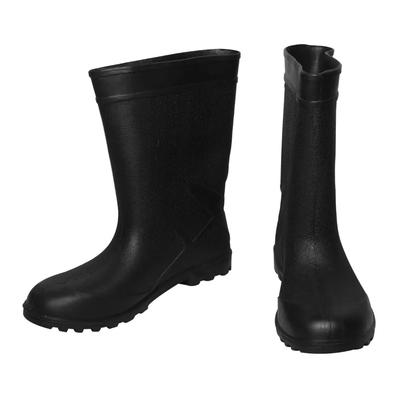 SAFEDOT 11" PVC Waterproof Gum Boots Pack of 1, 5, 10 | Durable Mid-Calf Rain Boots | All-Weather Protection | ISI Marked | Chemical-Resistant(Pack-1 pair,Size-6)