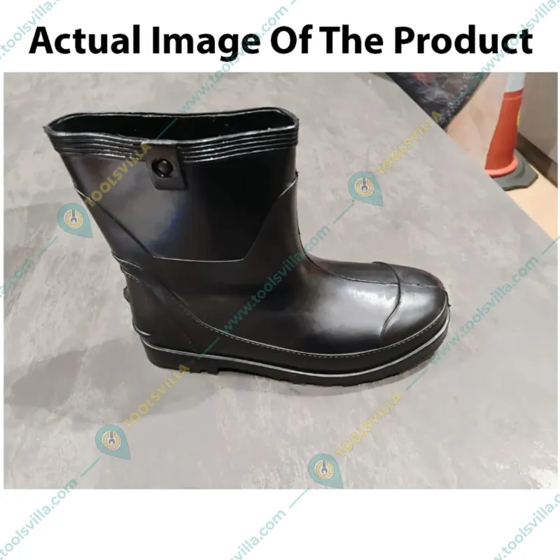 SAFEDOT 9" PVC Waterproof Gum Boots | Durable Rain Boots | All-Weather Protection | ISI Marked | Chemical-Resistant(Size-6)