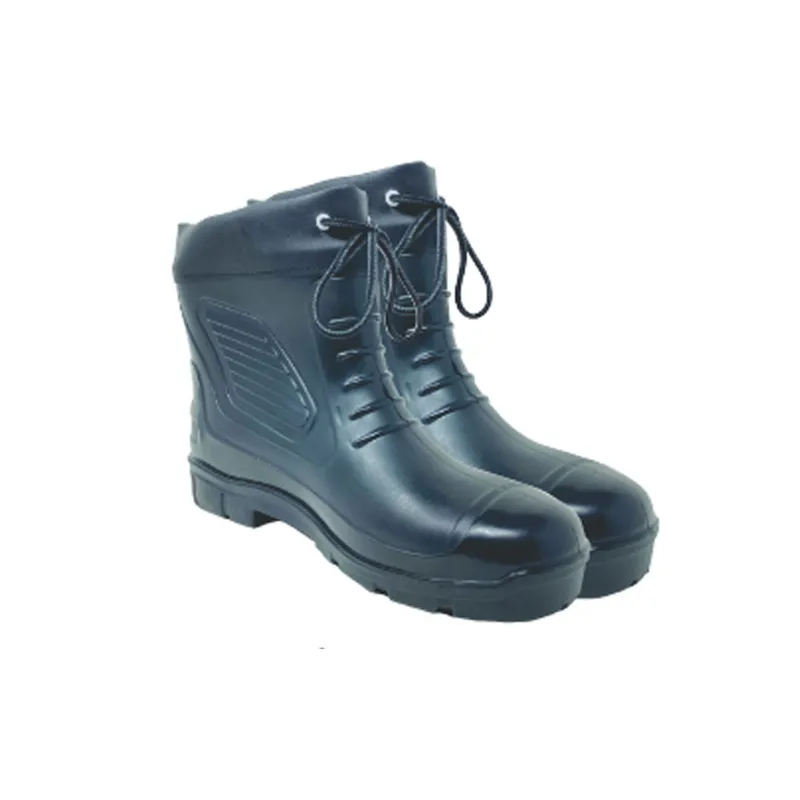 Safedot PVC Collar Boot with Steel Toe- Durable PVC Upper & Sole with Synthetic Leather Collar for Enhanced Comfort and Protection(Size-6)