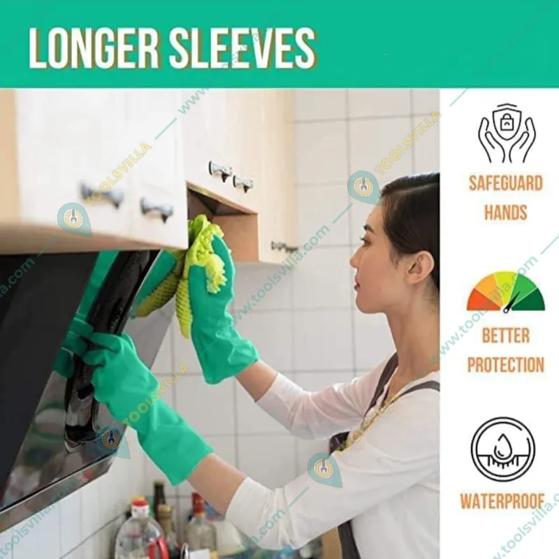 Chemisafe Flocklined Nitrile Rubber Safety Gloves (Pack-2)