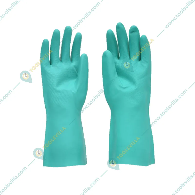 Chemisafe Flocklined Nitrile Rubber Safety Gloves (Pack-2)
