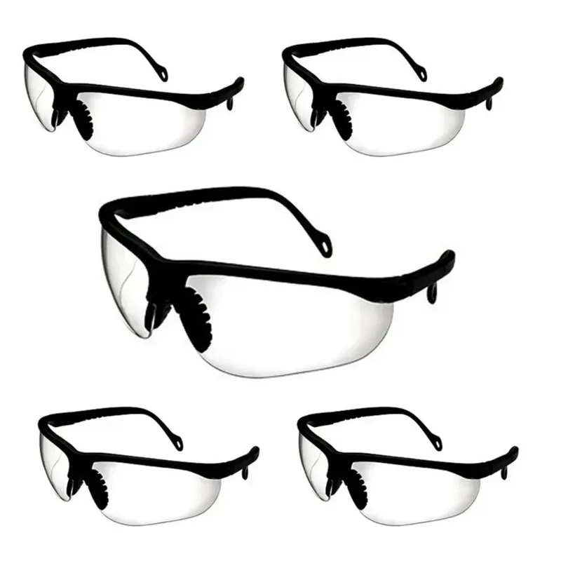 Super Safety Nylon Frame Safety Eyewear Against Dust & Flying Particles(Pack-5 Pcs,Color-Clear)
