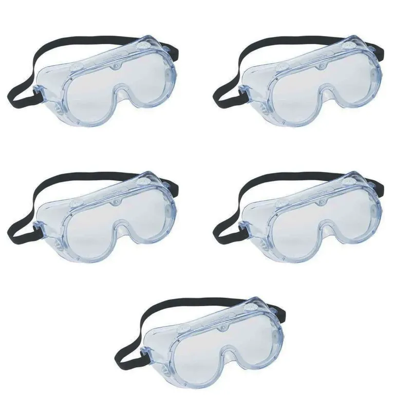 Super Safety Wrap Around Safety Goggles With an Adjustable Strap and 99.9% UV Protection(Pack-5)