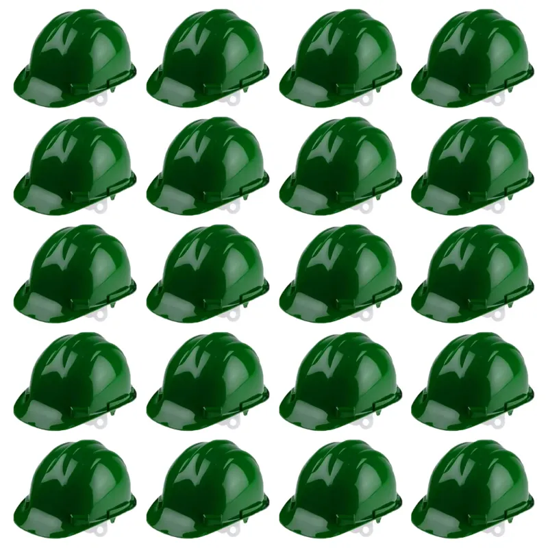 Heavy Duty Green Pack of 20 Safety Helmet for Industrial Purposes, Construction