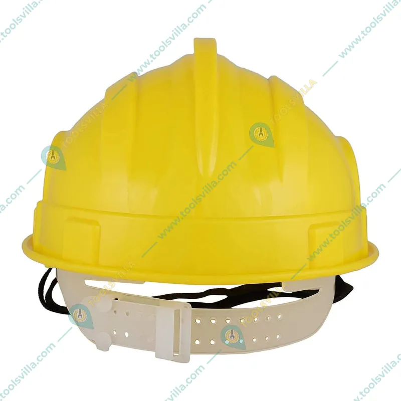 Heavy Duty Pack of 5 Safety Helmet for Multipurpose Industrial Uses, Adjustable & Without Ratchet, Color - Yellow