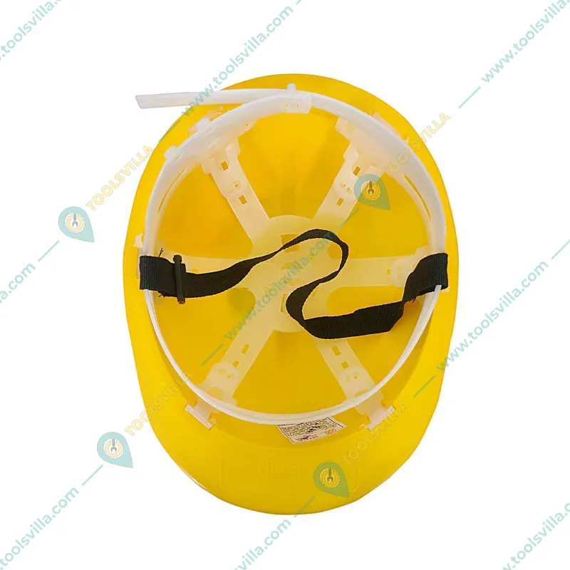 Heavy Duty Pack of 5 Safety Helmet for Multipurpose Industrial Uses, Adjustable & Without Ratchet, Color - Yellow