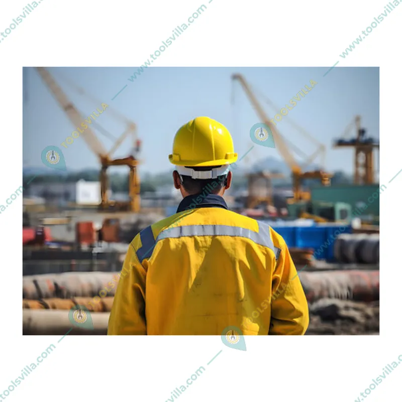 Heavy Duty Pack of 5 Safety Helmet for Multipurpose Industrial Uses, Adjustable & Without Ratchet, Color - Yellow