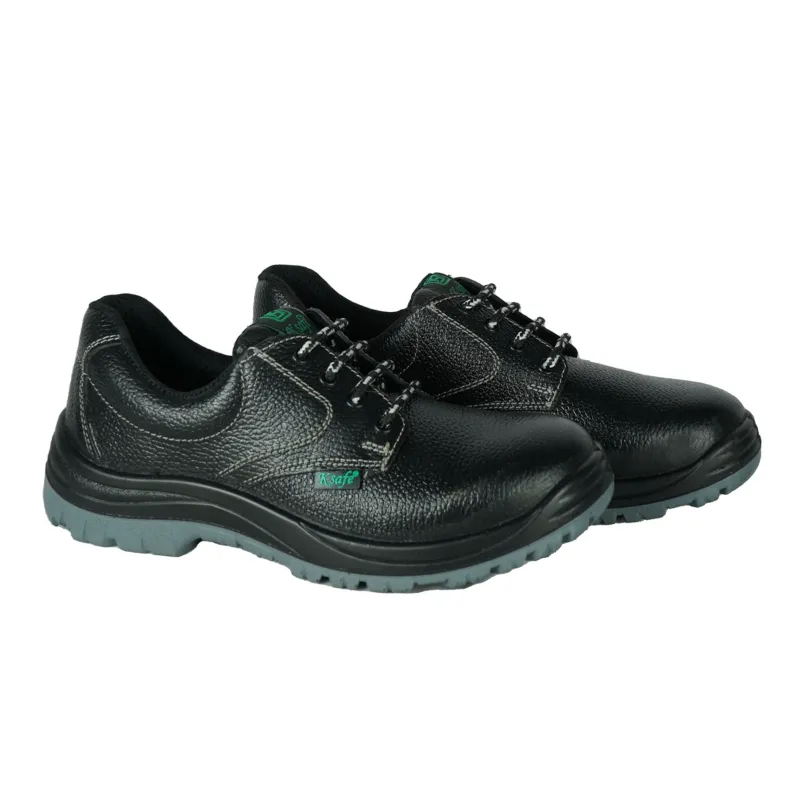 K-Safe Iron Walk Double Density PU Sole Industrial Leather Safety Shoe(Size-6)