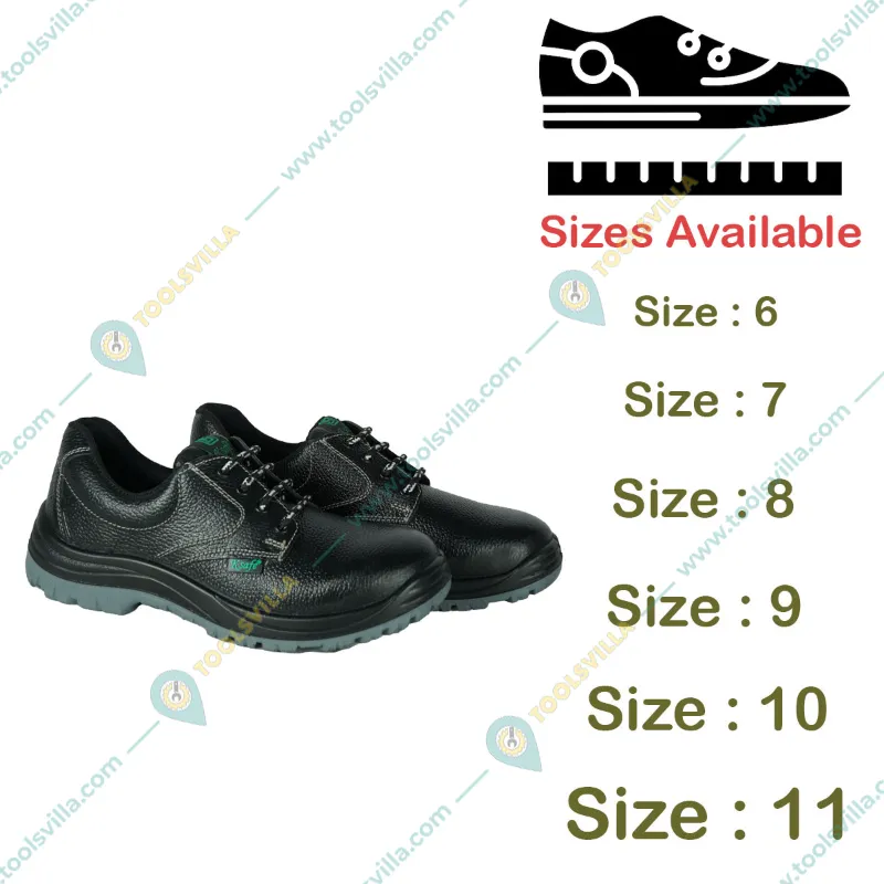 K-Safe Iron Walk Double Density PU Sole Industrial Leather Safety Shoe(Size-6)