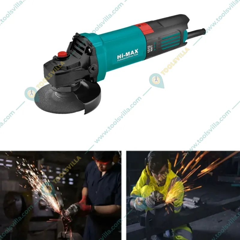 Himax 100 mm 1010 Watt Angle Grinder With Side Handle & Wheel Guard, 11000 RPM (IC-075)