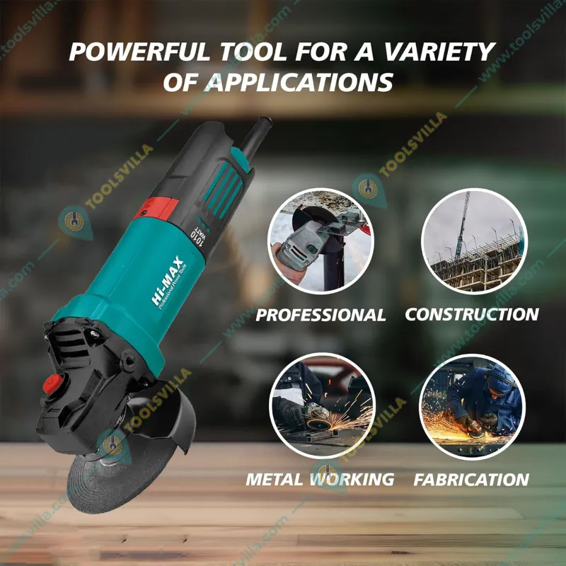 Himax 100 mm 1010 Watt Angle Grinder With Side Handle & Wheel Guard, 11000 RPM (IC-075)