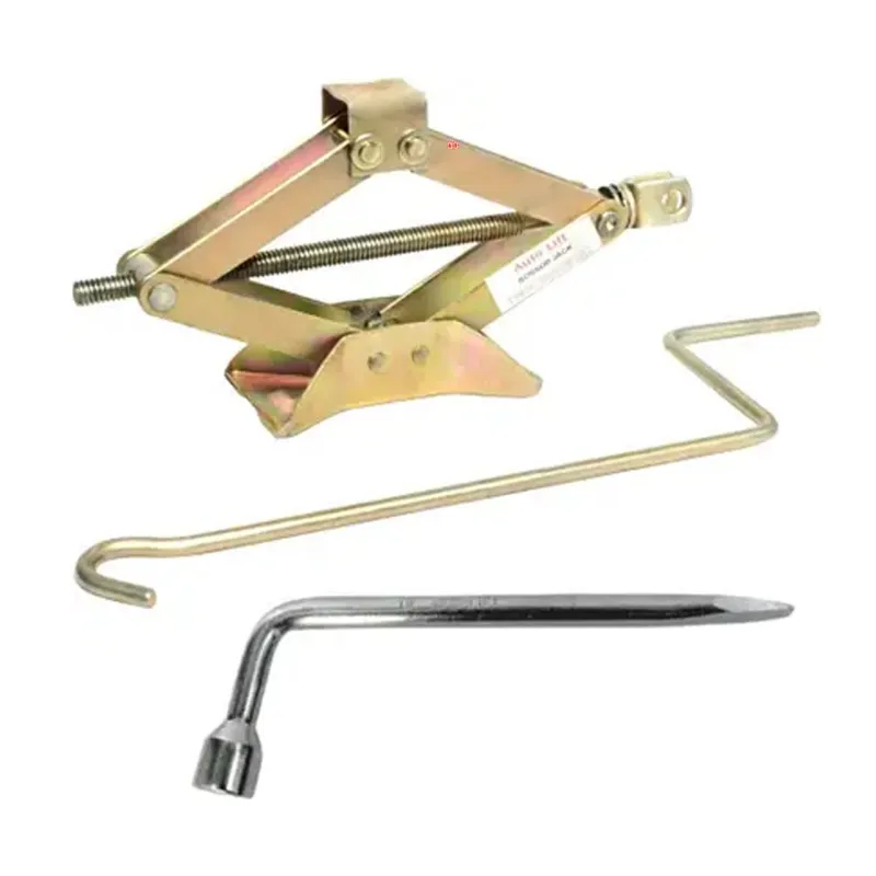 AutoLift 1 Ton Heavy Duty Scissor Car Jack With 19 mm L-Type Spanner Combo