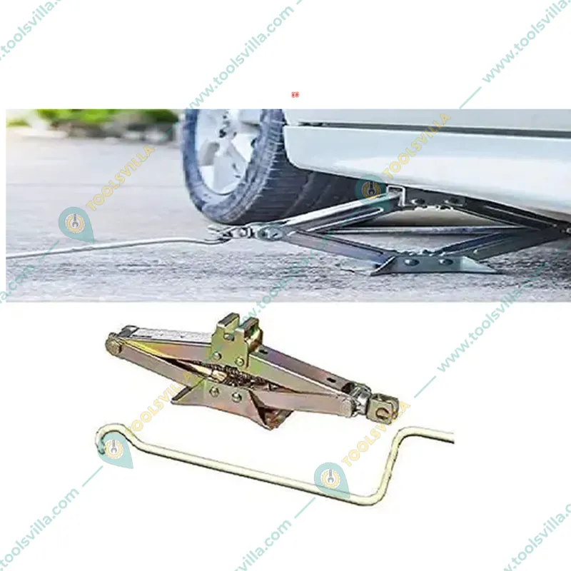 AutoLift 1 Ton Heavy Duty Scissor Car Jack With 19 mm L-Type Spanner Combo