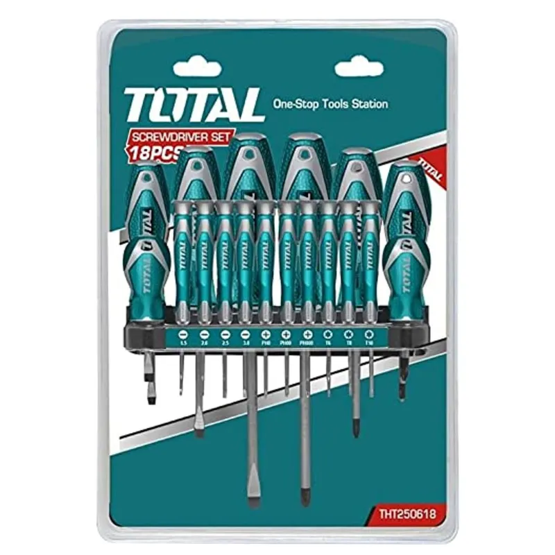 Total 18 Pcs screwdriver and precision screwdriver set (THT250618)