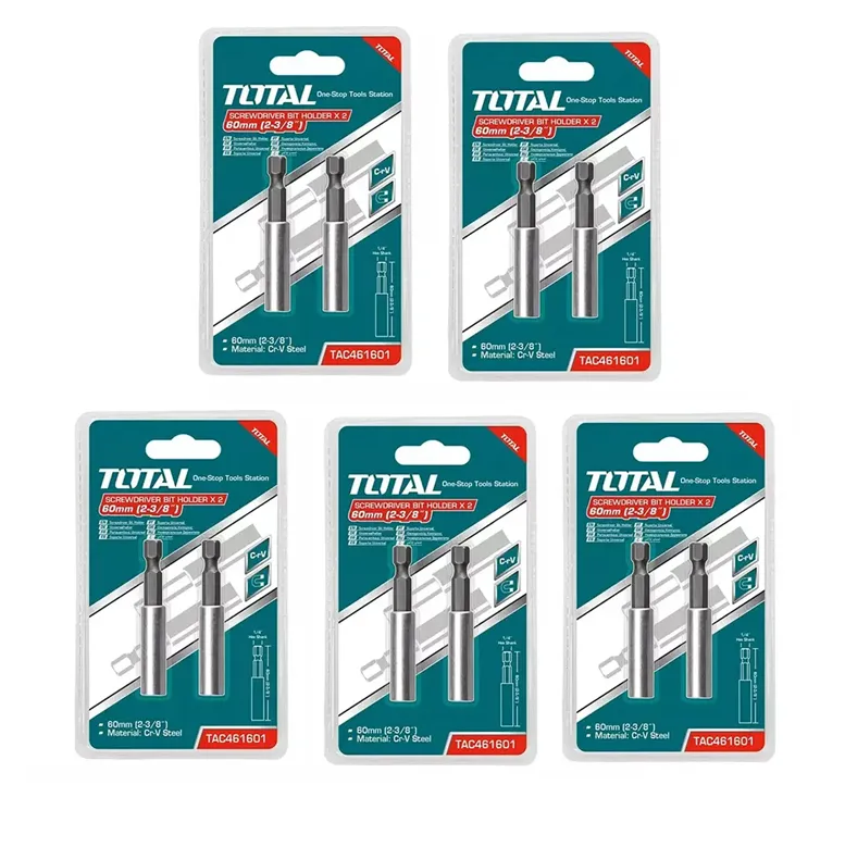 Total 60mm Screw Driver Bit Set (TAC461601)-Pack of 5