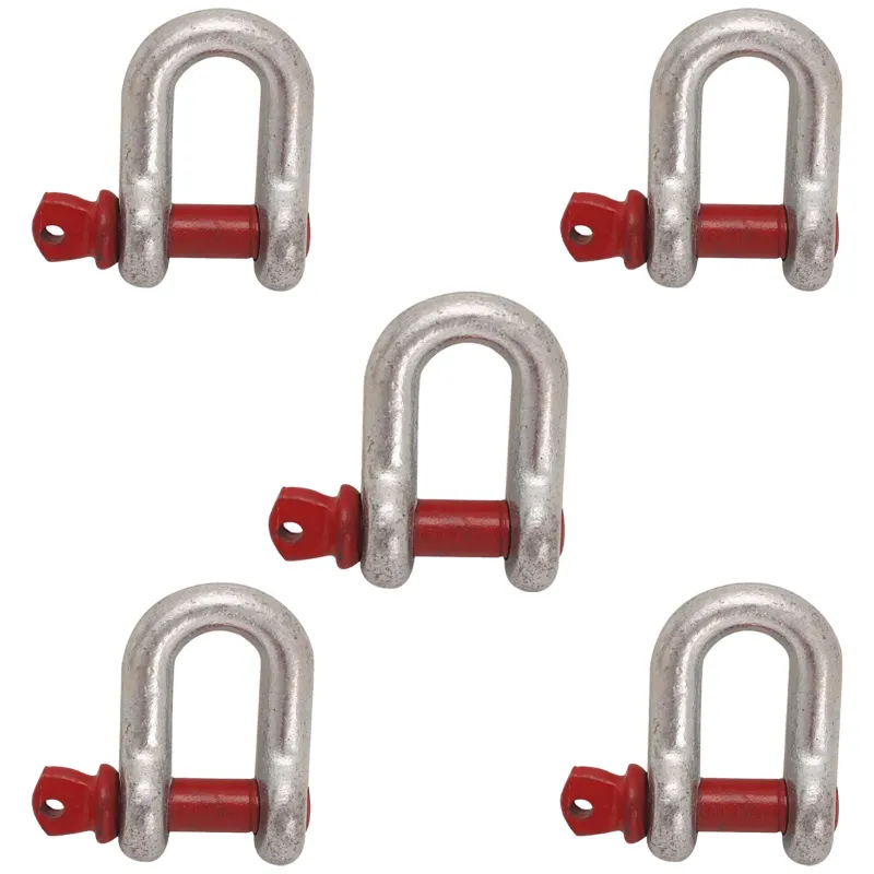 Heavy Duty G80 Alloy Steel 3.25 Ton Screw Pin Type D Shackle (Pack of 5 pcs)