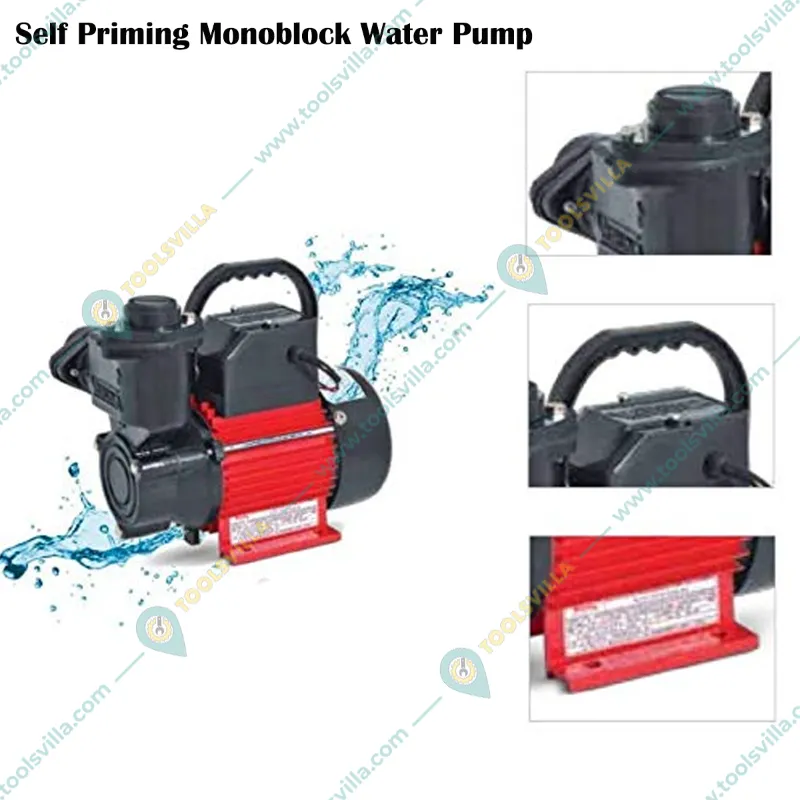 Ori 0.5 HP Single Phase Self Priming Monoblock Pump With Aluminum Winding, 18M Max. Head, 25 x 25 mm