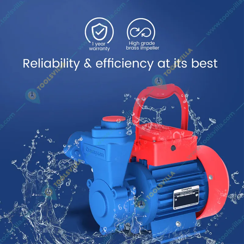 Crompton 1Hp Single Phase Self Priming Monoblock Pump, 112ft Max. Head, 25X25mm (Mini Crest I) - 1 Year Warranty 