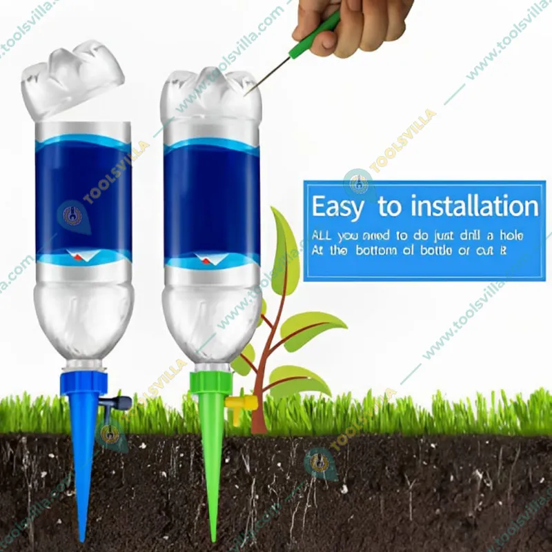 Self Watering Spikes-Adjustable Plant Water Dripper with Slow Release Control Valve Switch(Pack of 15)