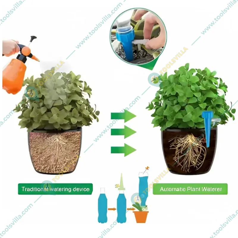 Self Watering Spikes-Adjustable Plant Water Dripper with Slow Release Control Valve Switch(Pack of 15)