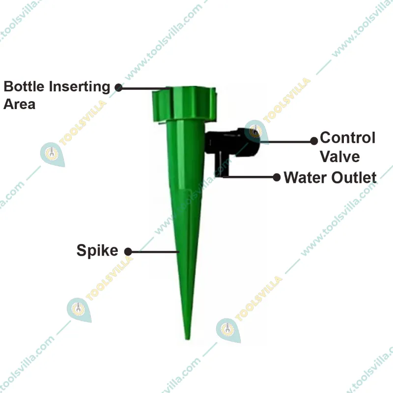 Self Watering Spikes-Adjustable Plant Water Dripper with Slow Release Control Valve Switch(Pack of 15)
