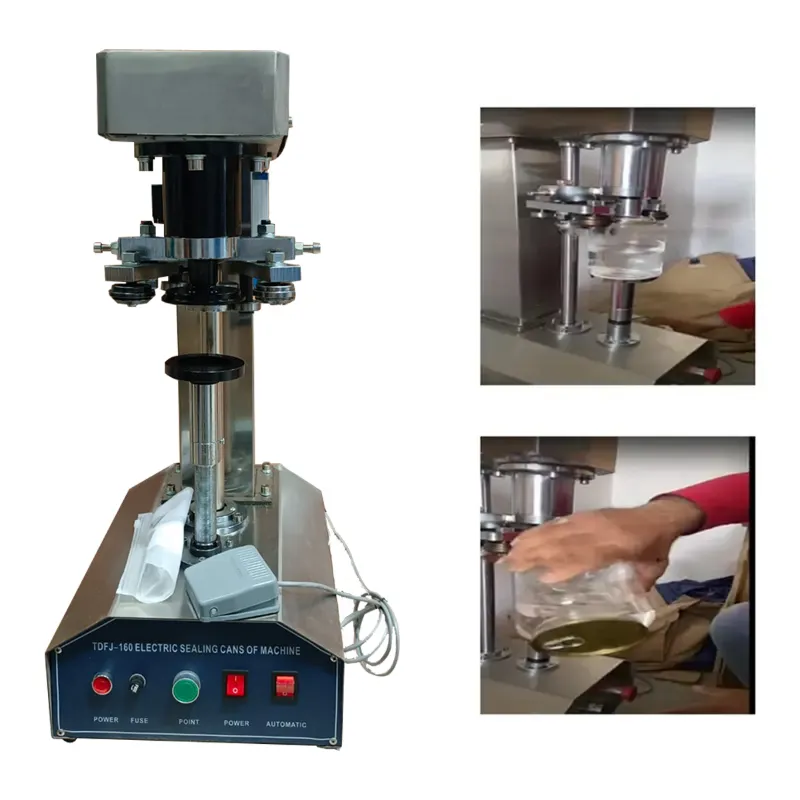 Semi Automatic Can Sealer Machine 15 to 30 Container Per Min Capacity