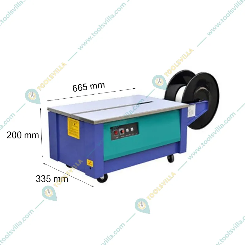 Heavy Duty 60 x 15 mm Semi Automatic Strapping Machine Low Table