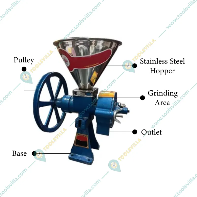 Kalsi Cereal Grinding Mill Without Motor - with SS Hopper