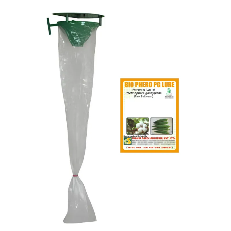 Sonkul Agro Combo Pack of BIO PHERO PG Pectinophora Gossypiella (Pink Bollworm) 10 Lures & 10 Funnel Traps for Cotton