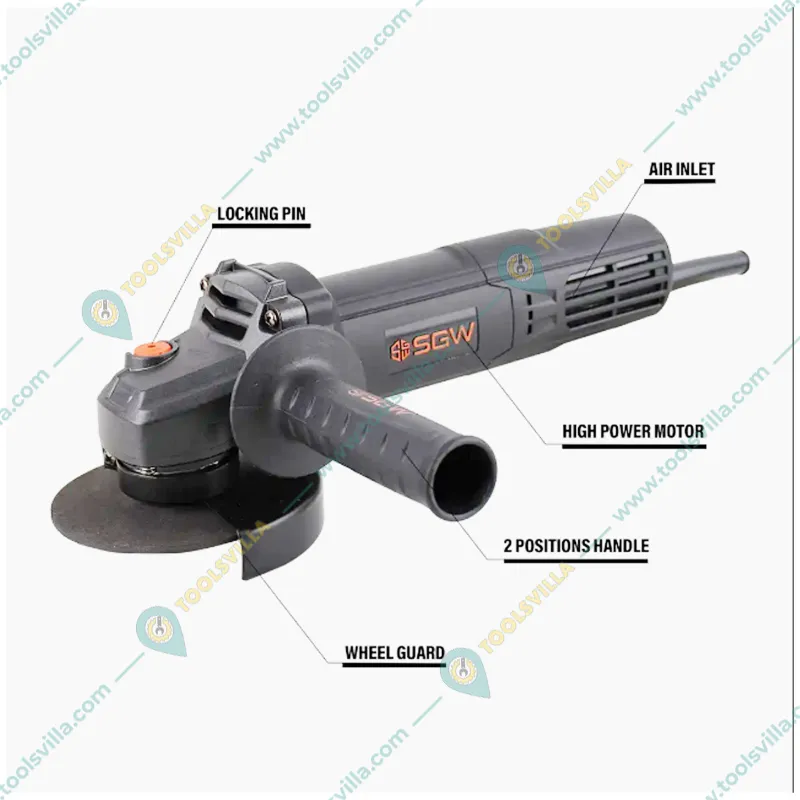 SGW 100mm (4") 950 Watt Powerful Angle Grinder With 2-Position Handle, 12000 RPM (S-2101)