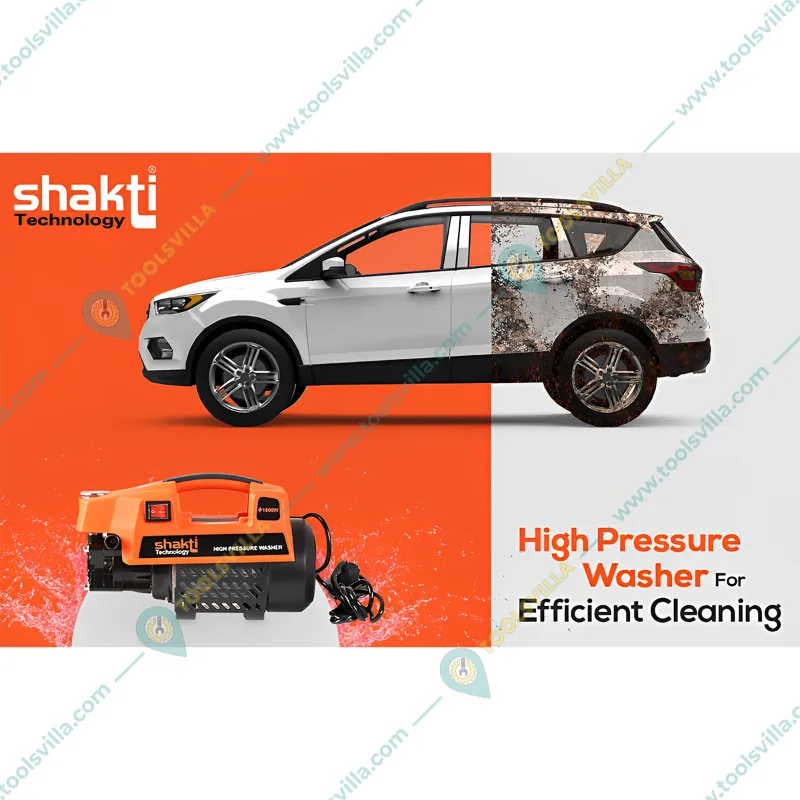 Shakti Technology 120 Bar 1800 W High Pressure Washer With All Required Accessories (S-3)