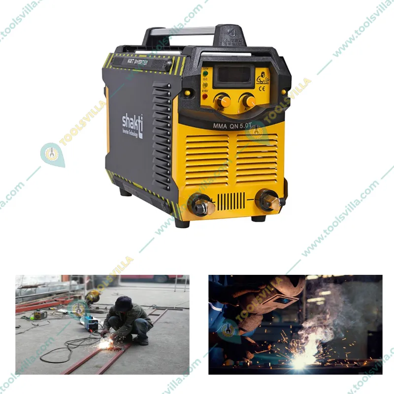Shakti Technology 400A IGBT Inverter Type Welding Machine with 1-2-3 Phase Operation, 1 Year Warranty (MMA QN-5.0T)