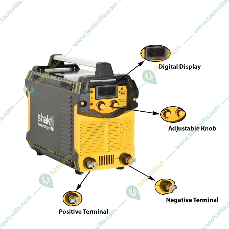 Shakti Technology 400A IGBT Inverter Type Welding Machine with 1-2-3 Phase Operation, 1 Year Warranty (MMA QN-5.0T)