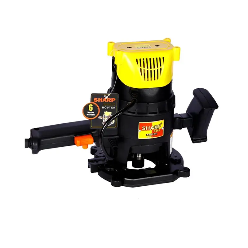 Sharp Gold 8mm Thread Type Router 1250W, 22000 RPM With 6 Month Warranty (ST 8)