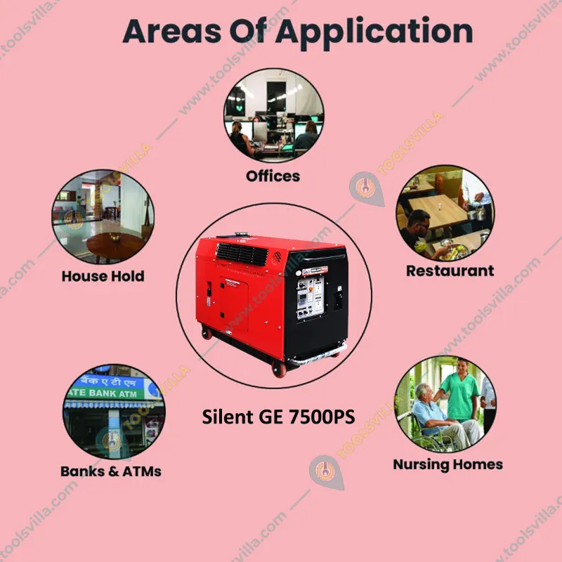 HPM 7 KVA Recoil and Self Start Portable Petrol Silent Generator (SILENT GE 7500PS)