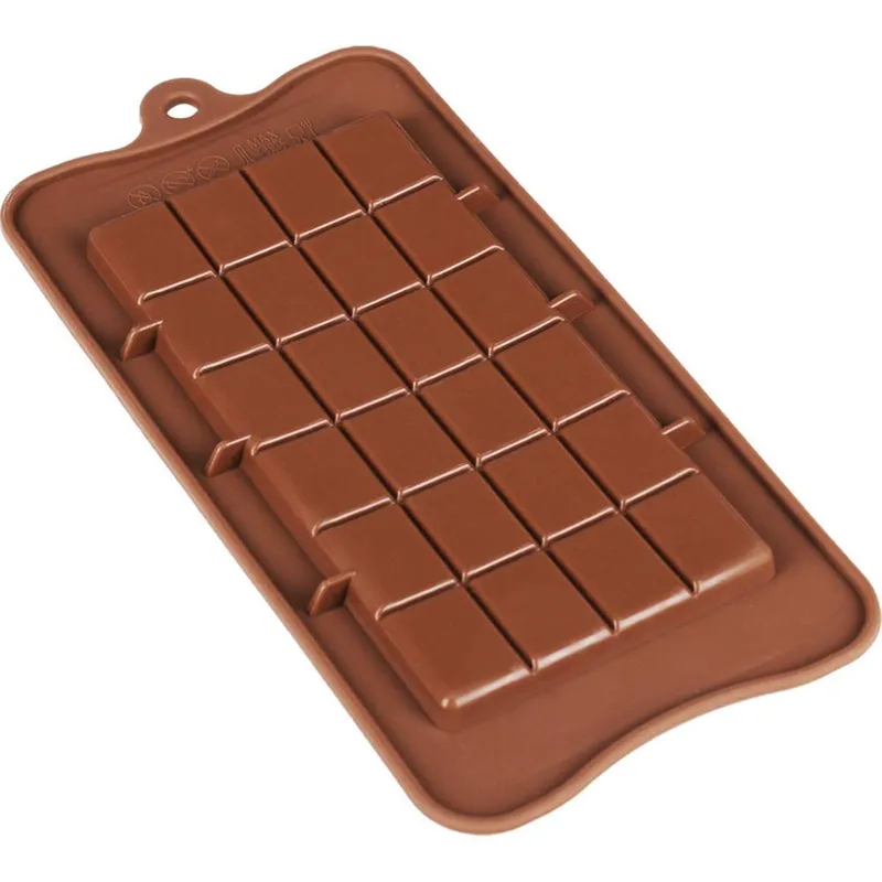 Pack of 20 Bar Shape Silicone Chocolate Mould with 24 Cavities