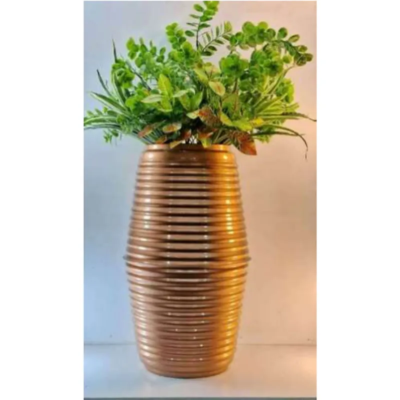 21 Inch Simple Design Metal Flower Vase, Used for Home Decoration Purpose