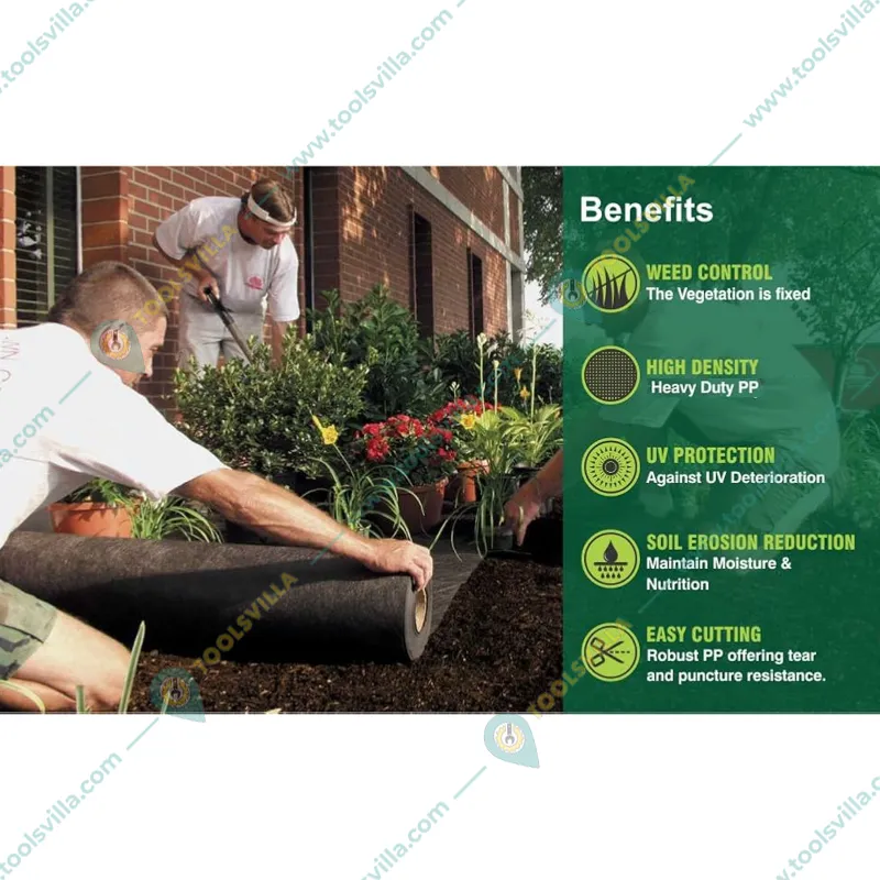 Singhal Premium 0.6 x 100 meter Weed Control Barrier Sheet | Suitable for Home Garden, Nursery and Agricultural Field(Thickness-90 GSM)