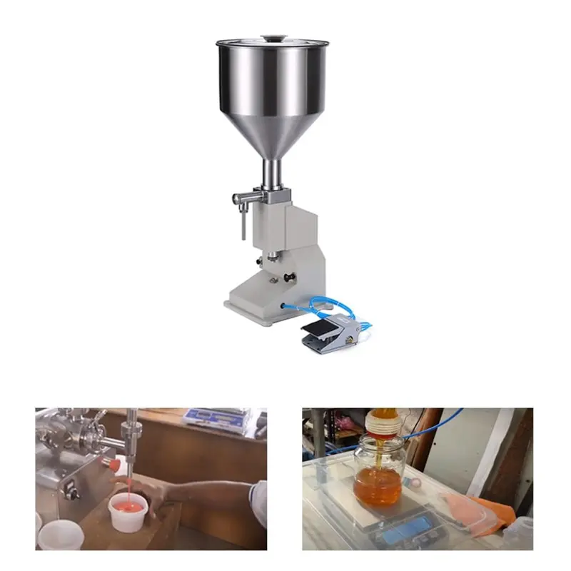 Pneumatic Type 5-50 ml Liquid & Paste Filling Machine - Single Nozzle