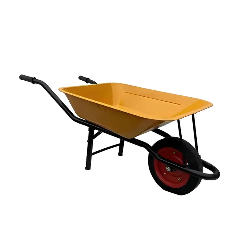 Heavy Duty 100-130 Kg Load Capacity, Yellow Single Wheel Barrow (SWB-2)