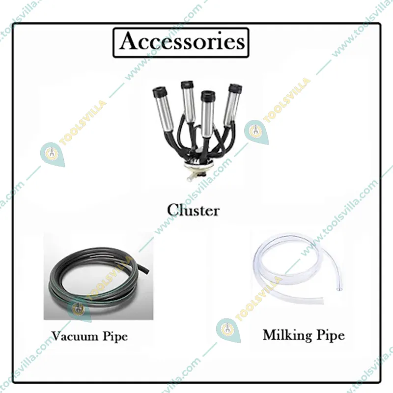 Manually Operated Single Bucket Cow Milking Machine, 3 to 4 min per Cow With Free Accessories