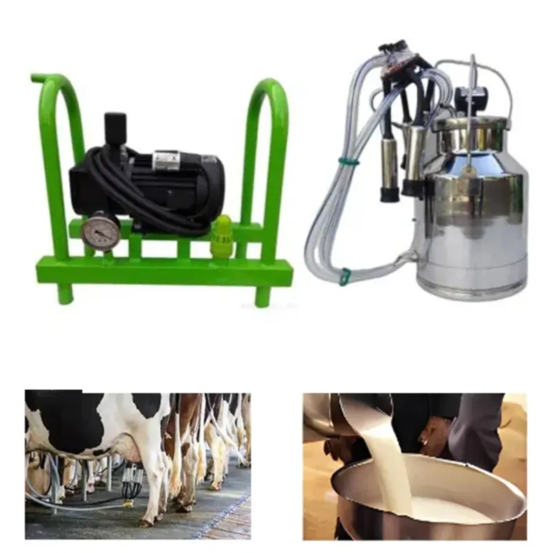 Open Door Commercial Single Bucket Round Frame Monoblock Milking Machine, Bucket Capacity 25 Liter