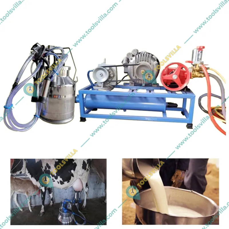 Single Bucket (25L) Milking Machine with 3 HP Motor and HTP Pump