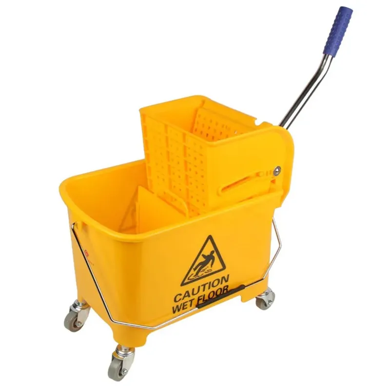 GPM 20 Liters Single Bucket Wringer Trolley For Cleaning And Mopping 