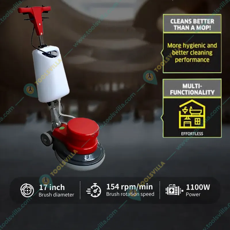 High Quality 1100 Watt Single Disc Floor Scrubber & Polisher Machine, 1.5 HP Motor