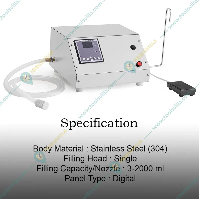  3 ml to 2000 ml  Single Head Mustard Oil Filling Machine