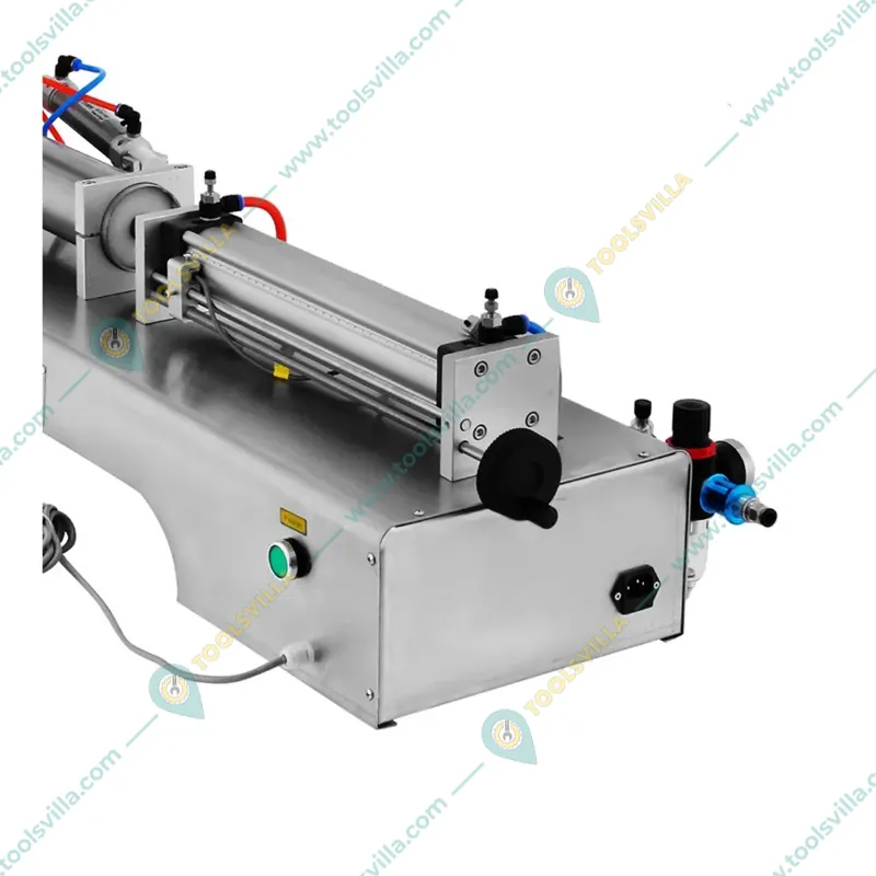 Combo of Single Nozzle Paste Filling Machine 100-1000 ml with Compressor