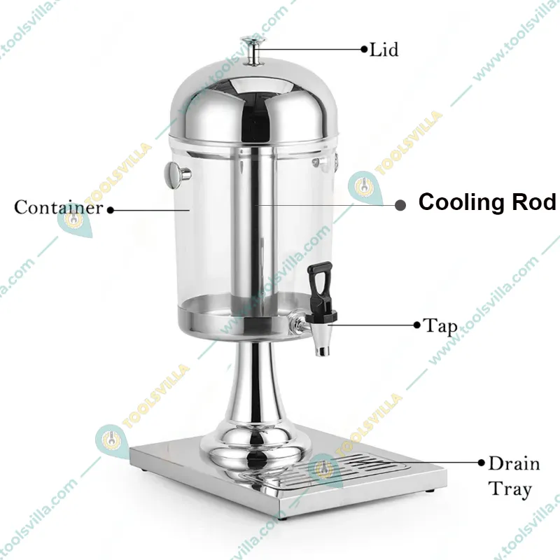 7 liter Juice Dispenser with Ice Tube for Keeping Liquid Cold