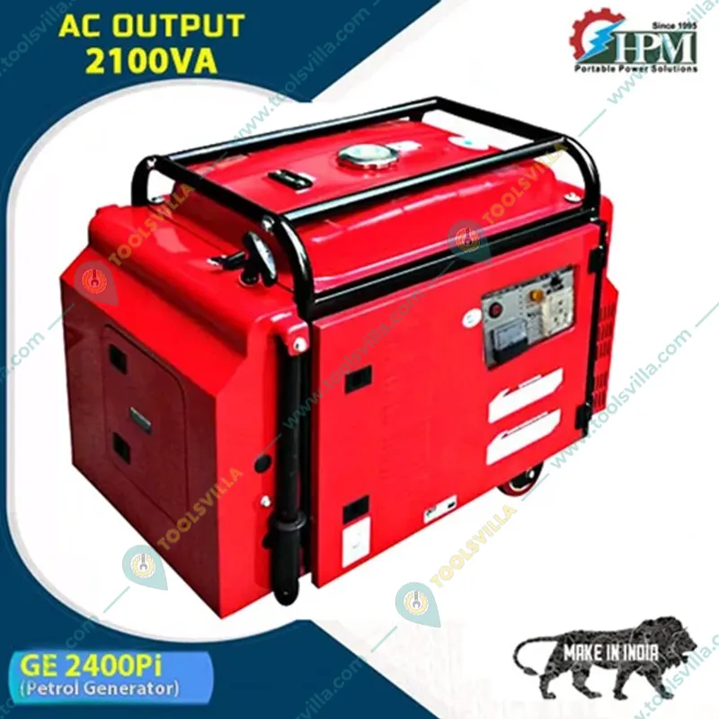 HPM 2.1 KVA Recoil Start Single Phase Petrol Operated Silent Generator (SILENT GE-2400Pi)